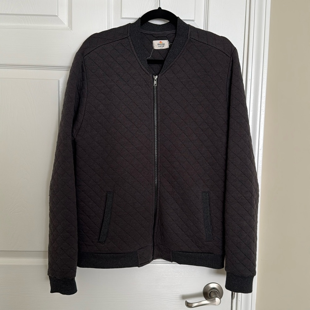 Marine Layer Quilted Bomber Jacket - Size L